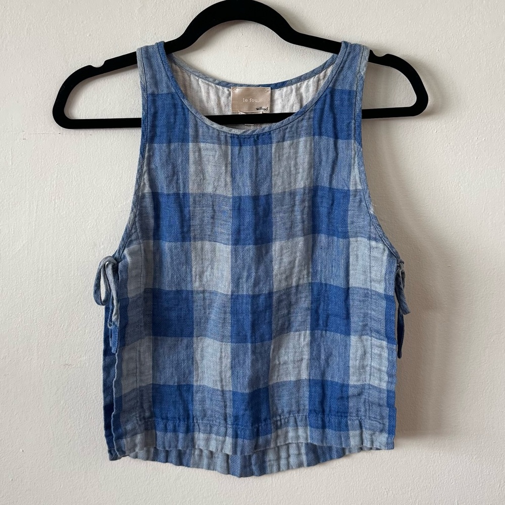 Rare Le Fou Wilfred Aritzia Gingham Tank